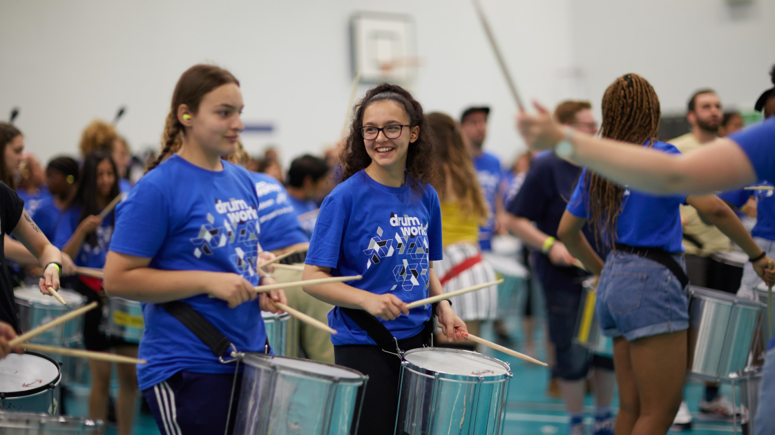 A group of drummers